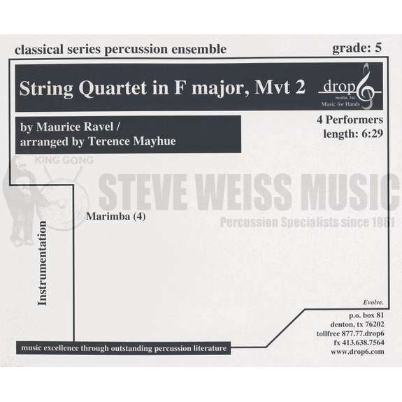 Ravel-String Quartet in F Major, Mvt. 2 arr Mayhue (SP)- 4M