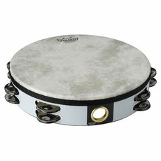 Remo 10" Pre-Tuned Double Row Tambourine - White