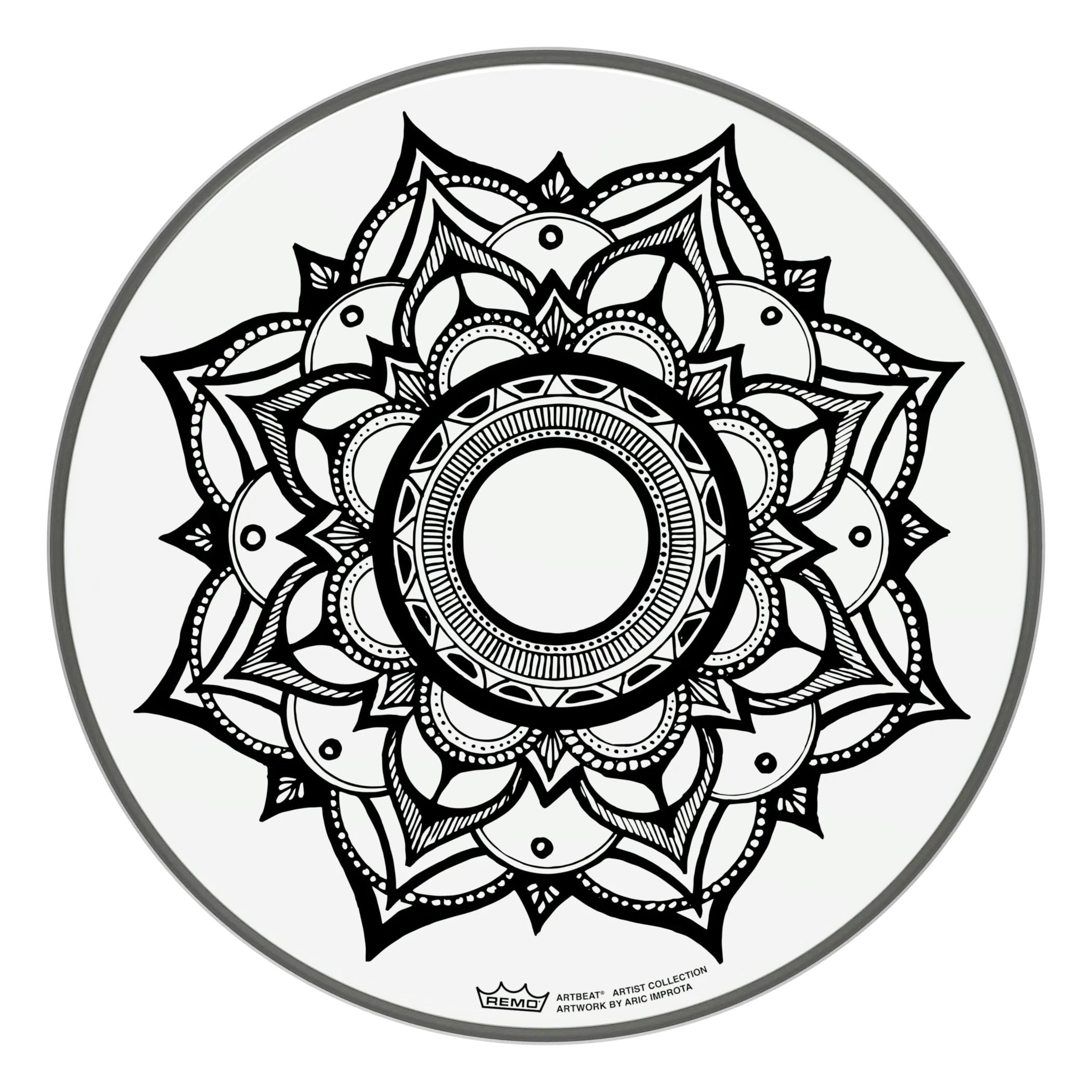 Remo 12" Artbeat Artist Collection Drum Head - Aric Improta Sleep Lotus