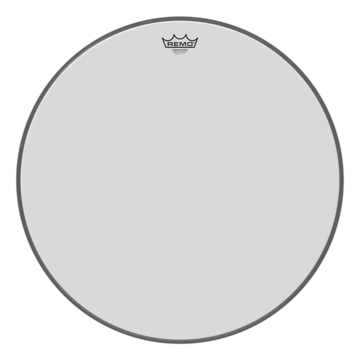 Remo Ambassador Smooth White Bass Drumhead - 22"