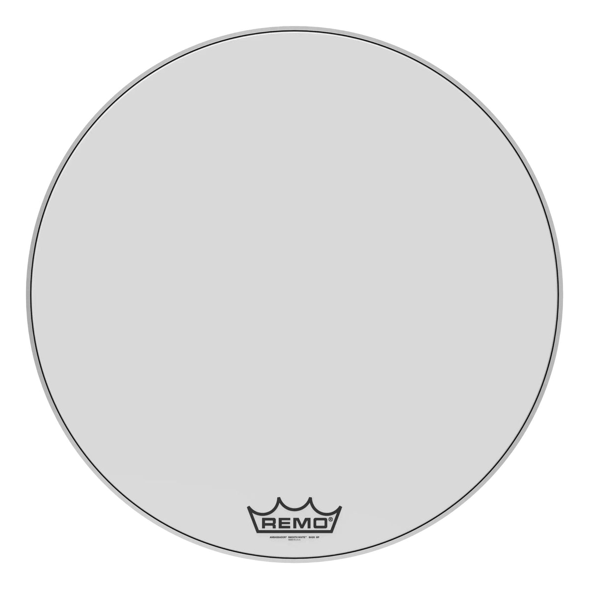 Remo Ambassador Smooth White Crimplock Marching Bass Drumhead - 32"