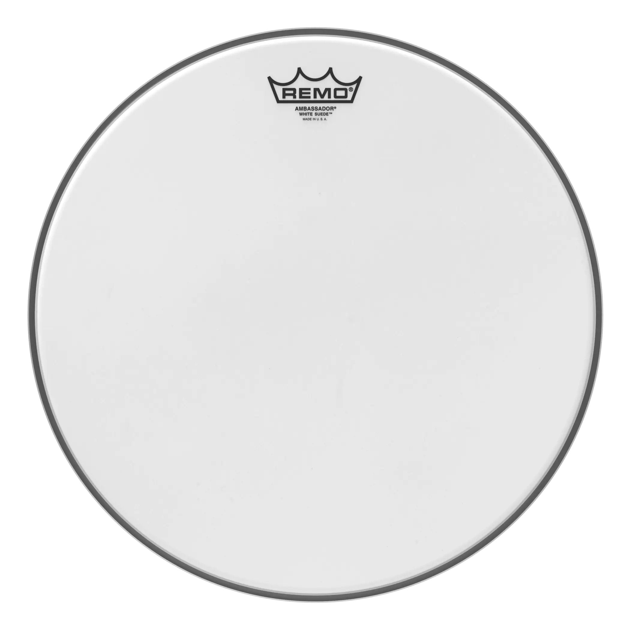 Remo Ambassador White Suede Drumhead - 15"