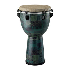 Remo Apex Djembe Drum - 12" x 22" - Green Kinte Cloth