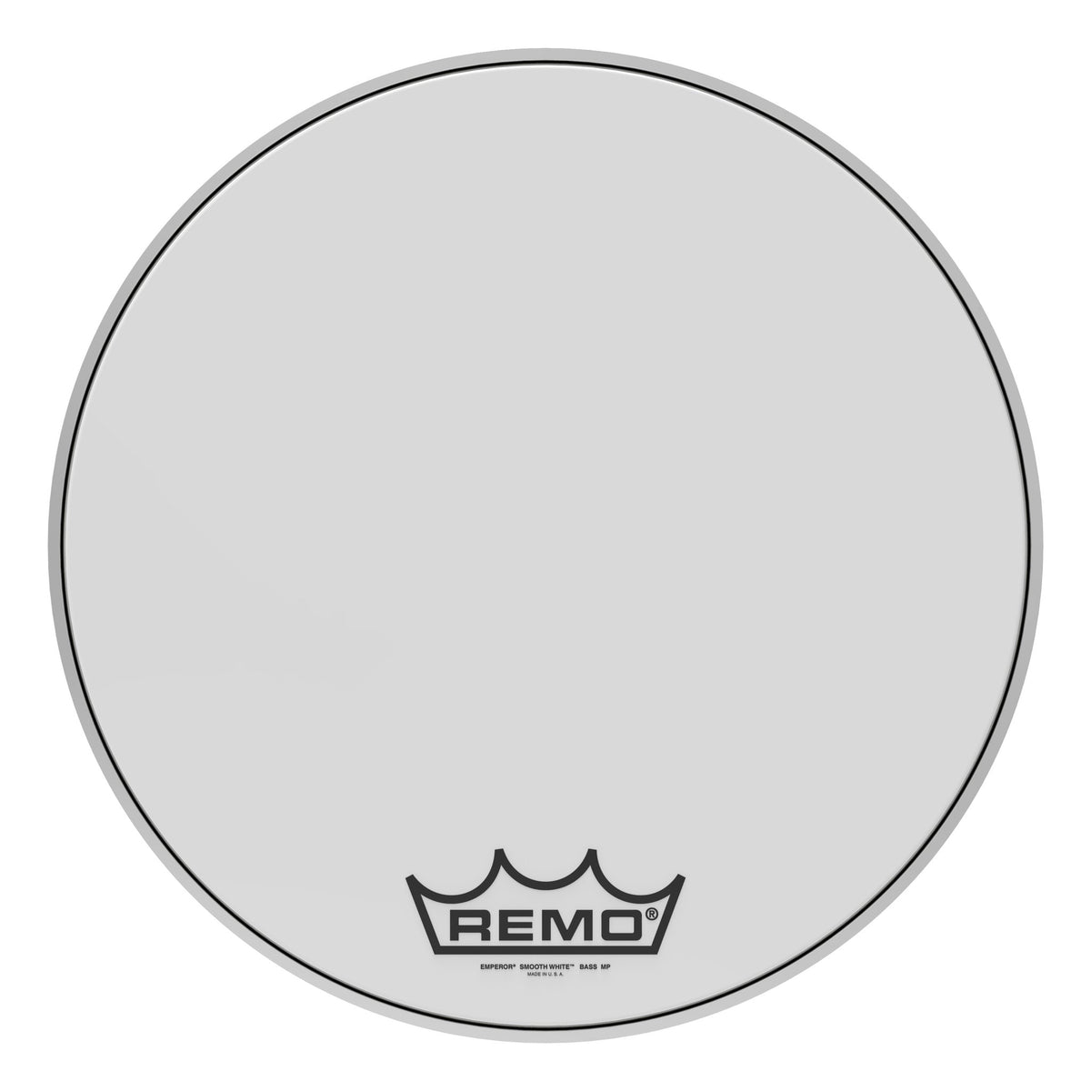 Remo Smooth White Emperor Crimplock Marching Bass Drum head 20" bb-1220-mp
