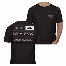 Small - Remo Classic Crown T-Shirt Black - White Logo