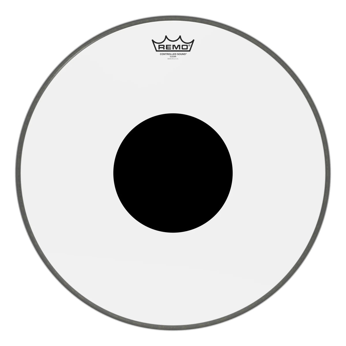Remo Controlled Sound Clear Bass Drumhead - Top Black Dot - 18"