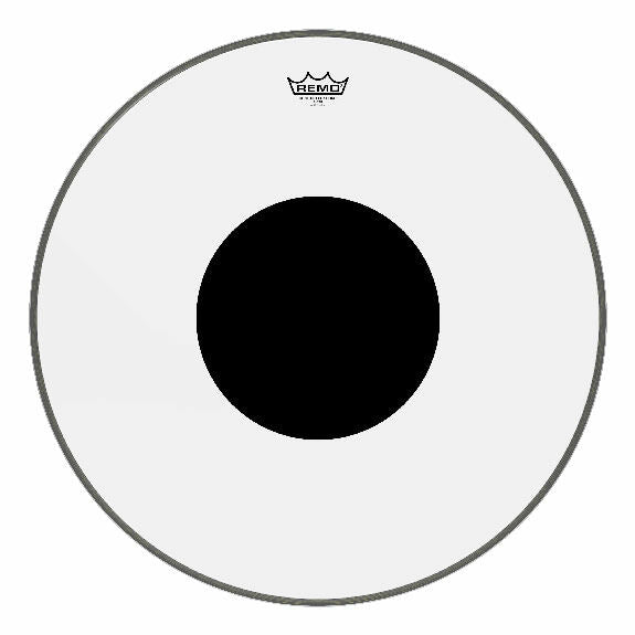 32" Remo Controlled Sound Clear Top Black Dot Bass Drum Head