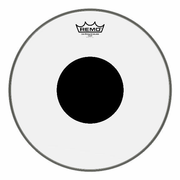 18" Remo Controlled Sound Clear Top Black Dot Drum Head