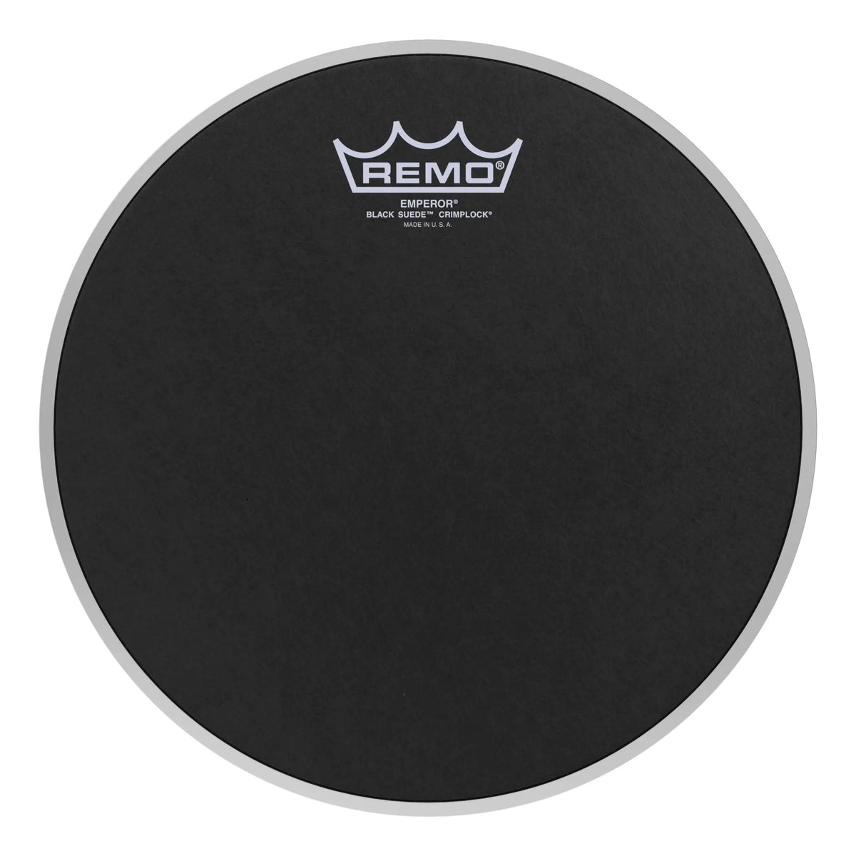 Remo Emperor Black Suede Crimplock Marching Tenor Drumhead - 10"