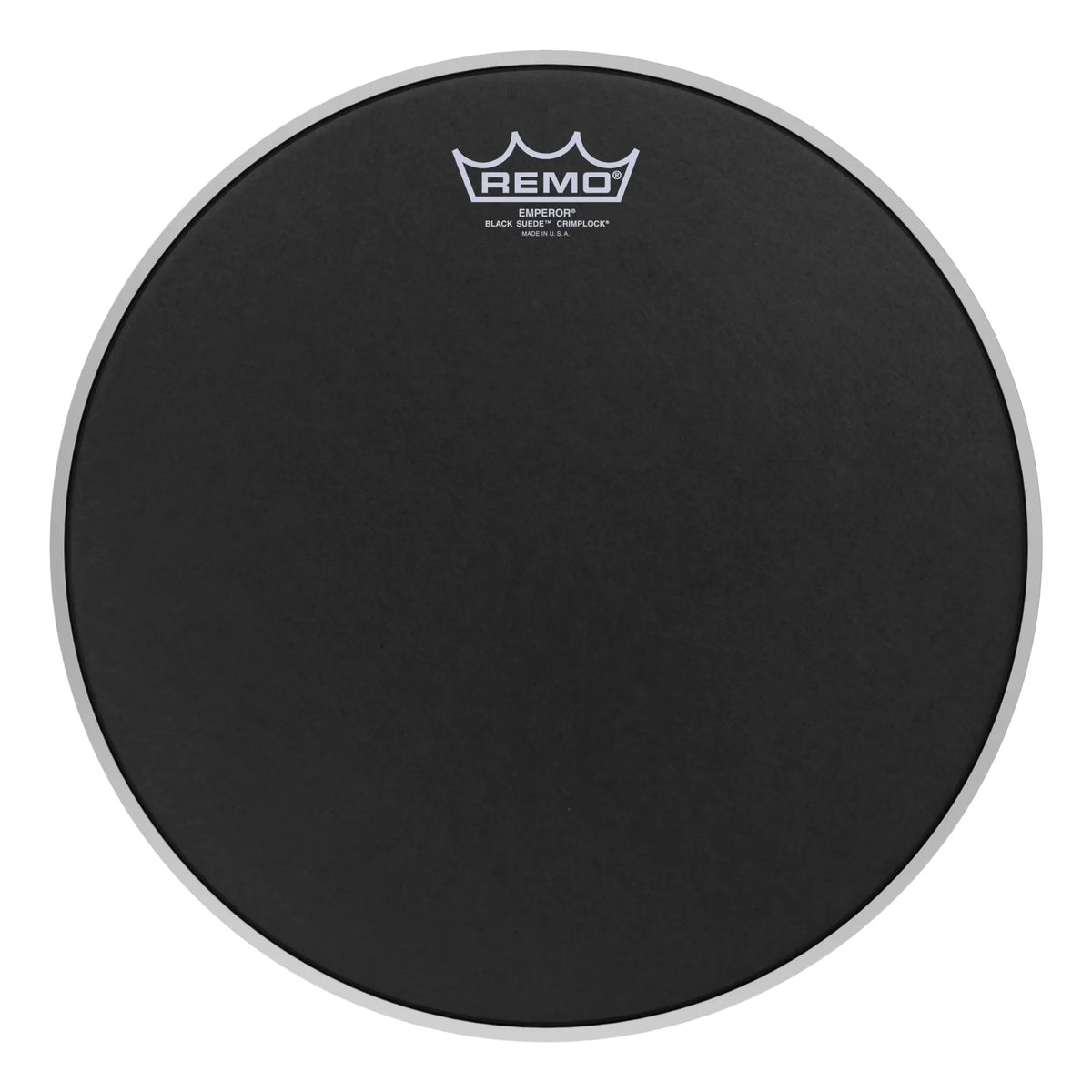 Remo Emperor Black Suede Crimplock Marching Tenor Drumhead - 13"
