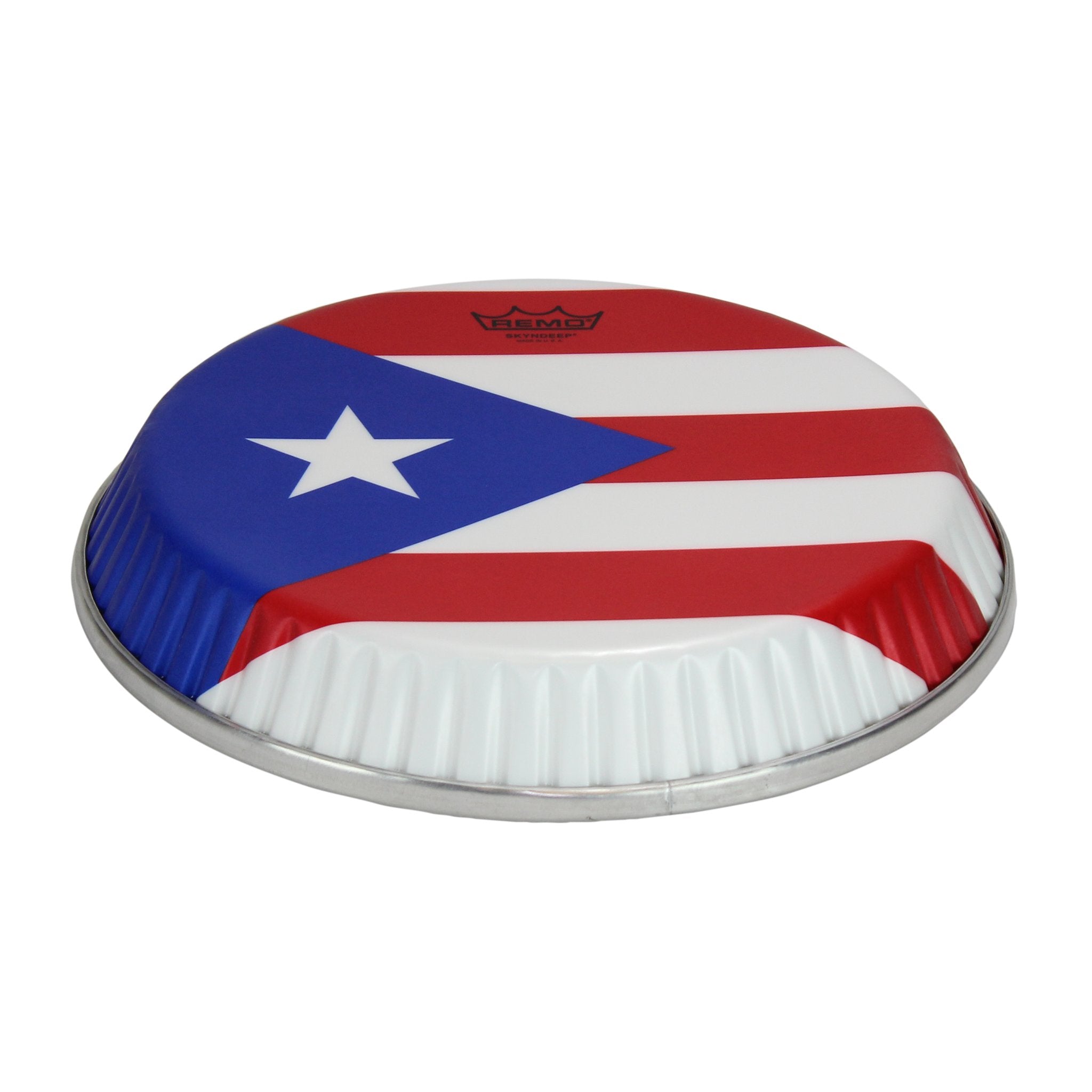 Remo Symmetry Skyndeep D1 Puerto Rico Flag Graphic Conga Head 12.5"