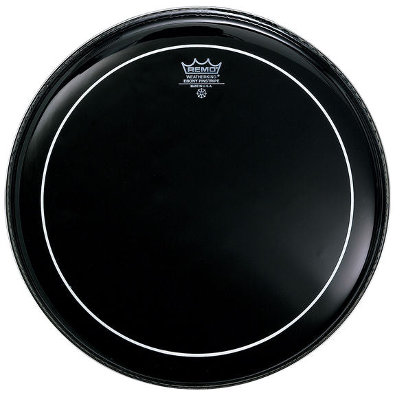 18" Remo Pinstripe Ebony Bass Drum Head