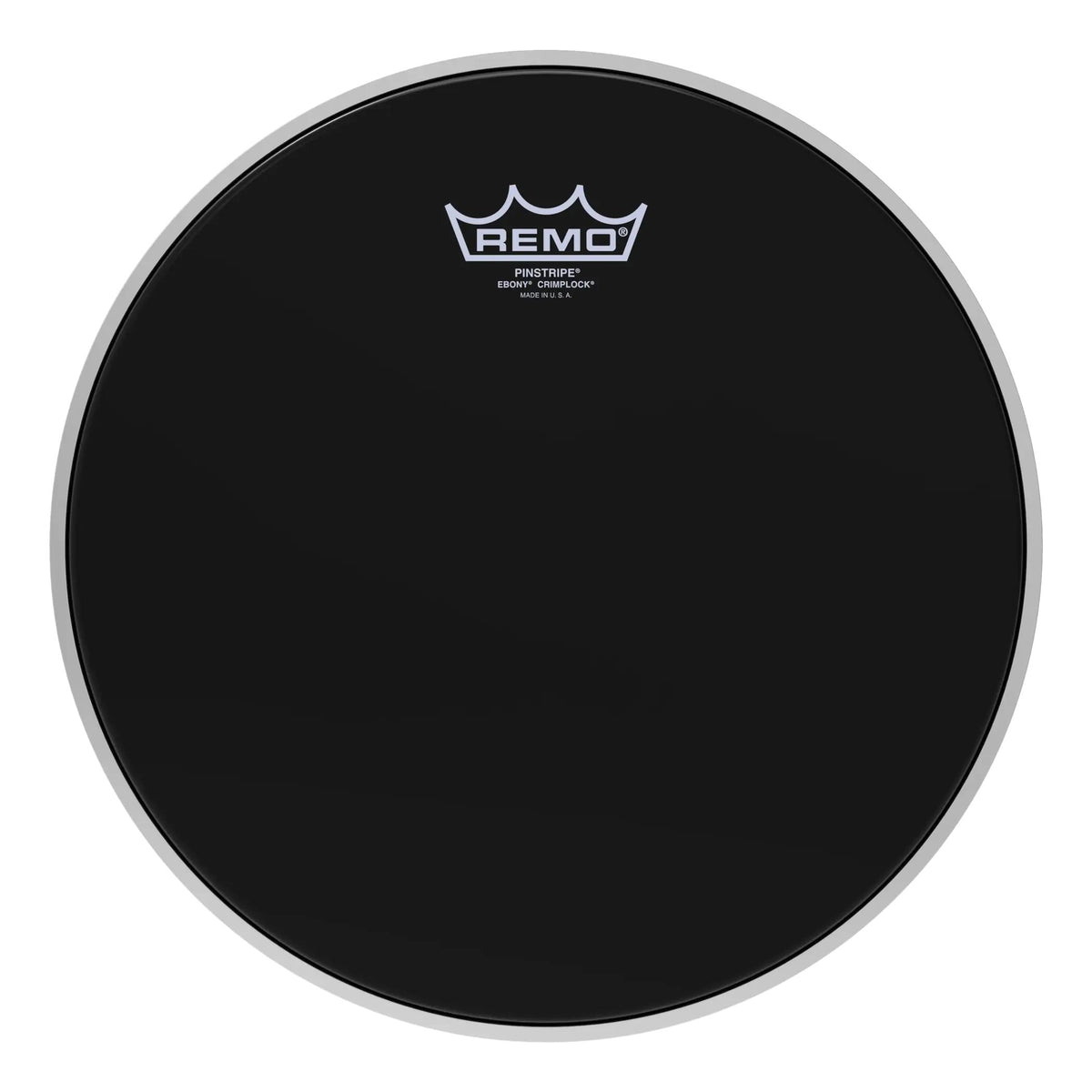 Remo Pinstripe Ebony Crimplock Marching Tenor Drumhead - 12"