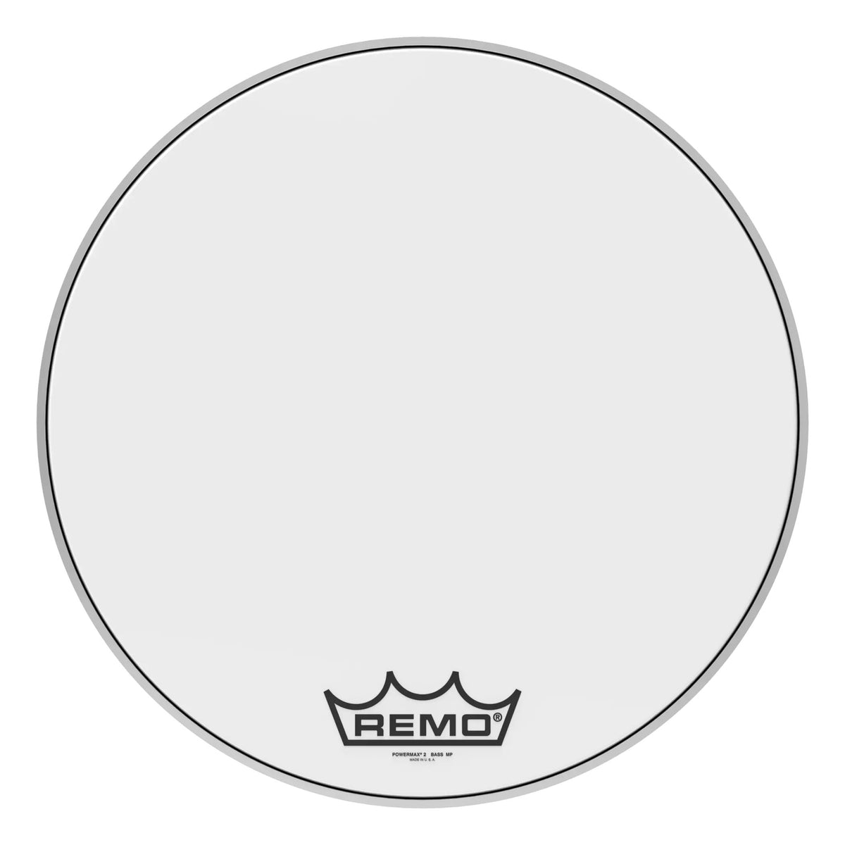 Remo Powermax 2 Ultra White Crimplock Marching Bass Drumhead - 22"