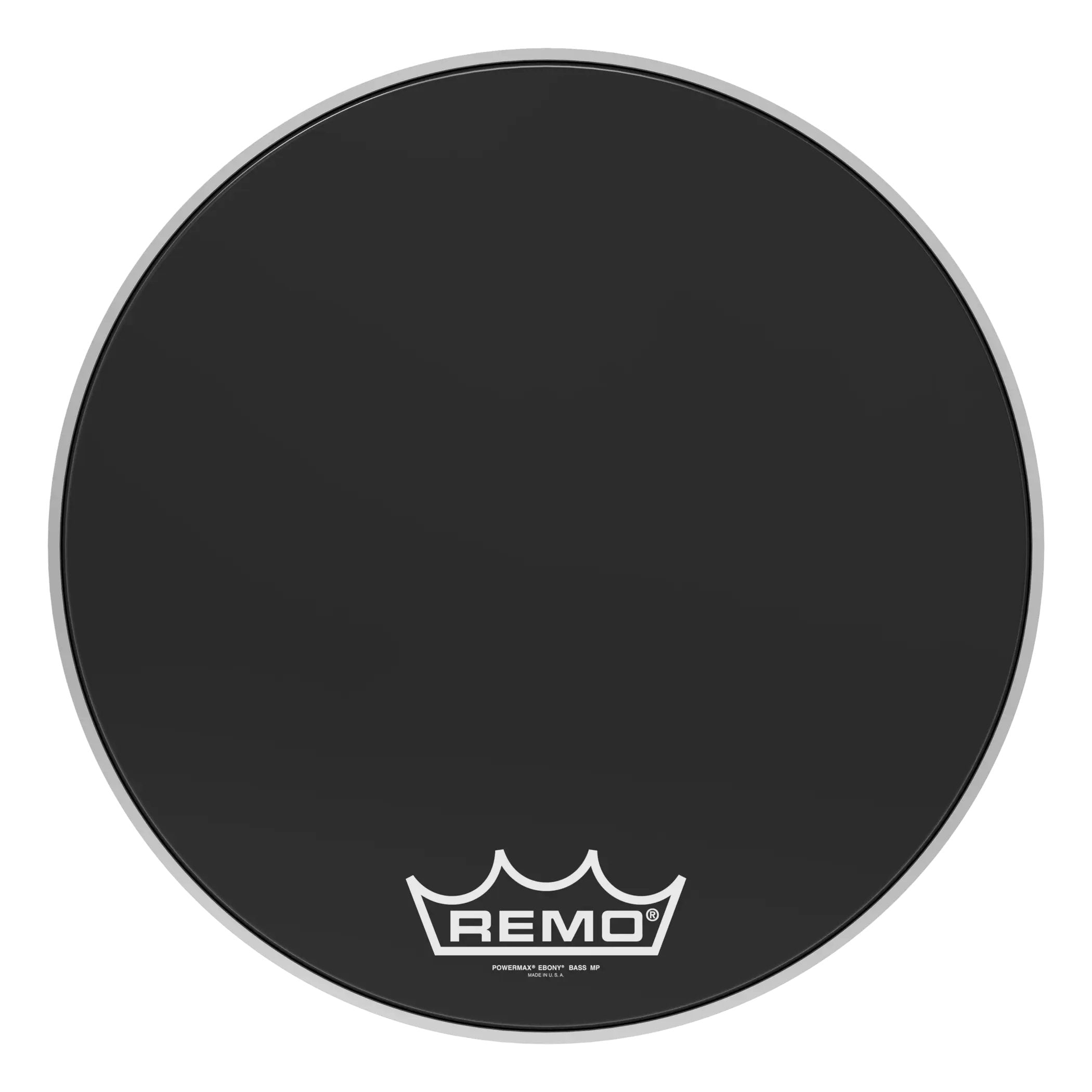 Remo Powermax Ebony Crimplock Marching Bass Drumhead - 20"