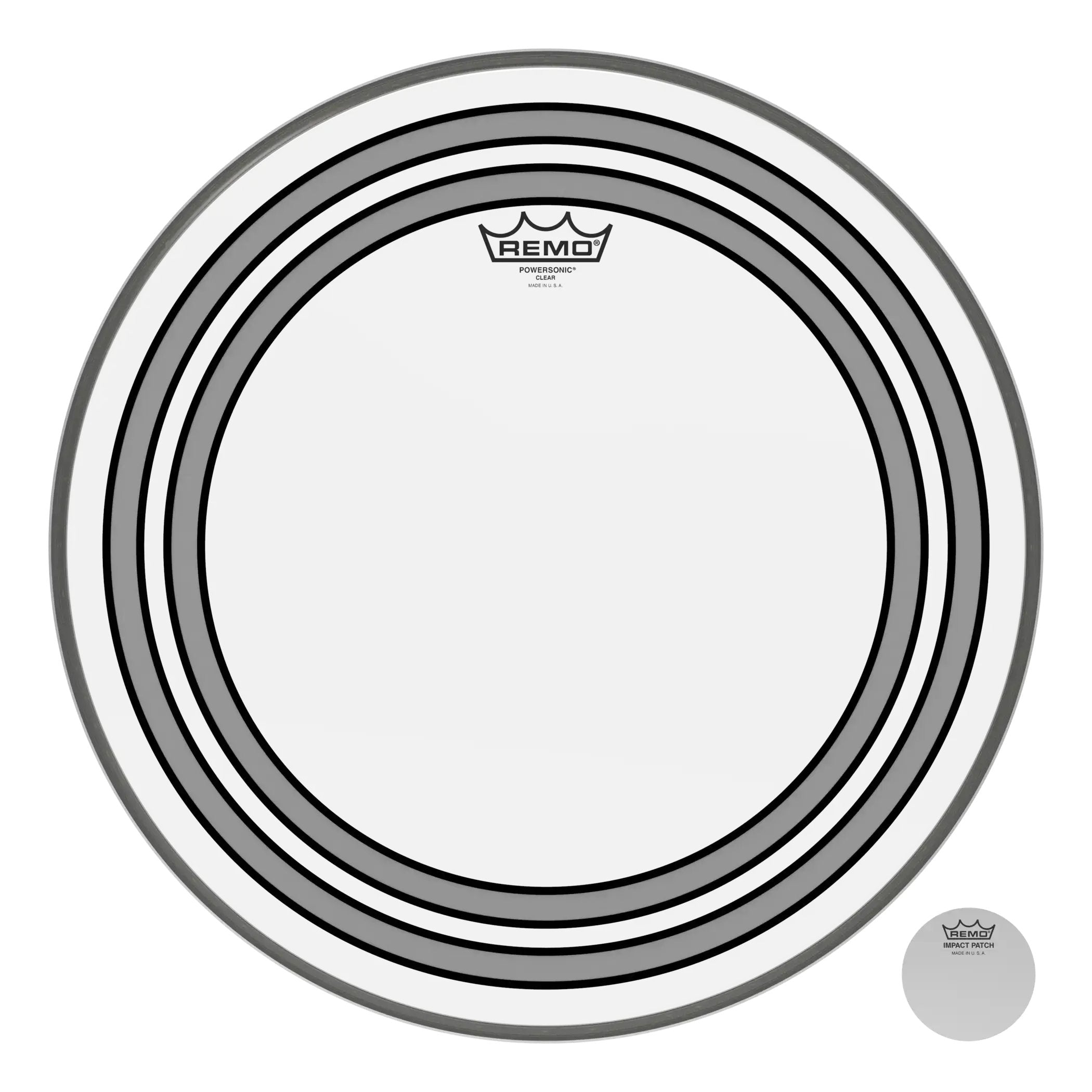 Remo Powersonic Clear Bass Drumhead - 18"