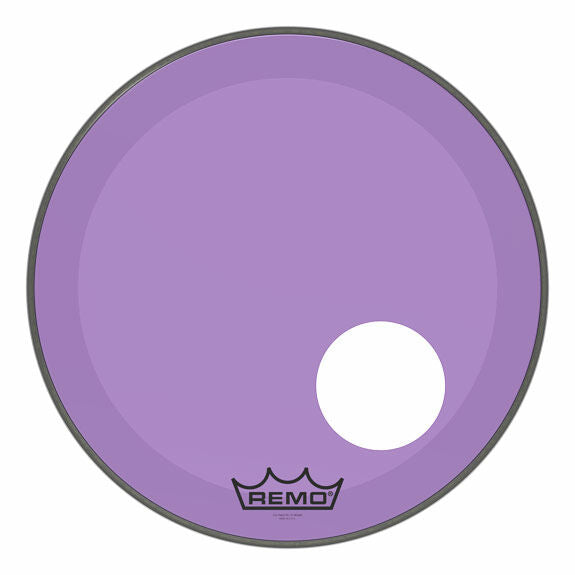 Remo 22" Powerstroke P3 Colortone Purple Bass Drum Head with Offset Hole
