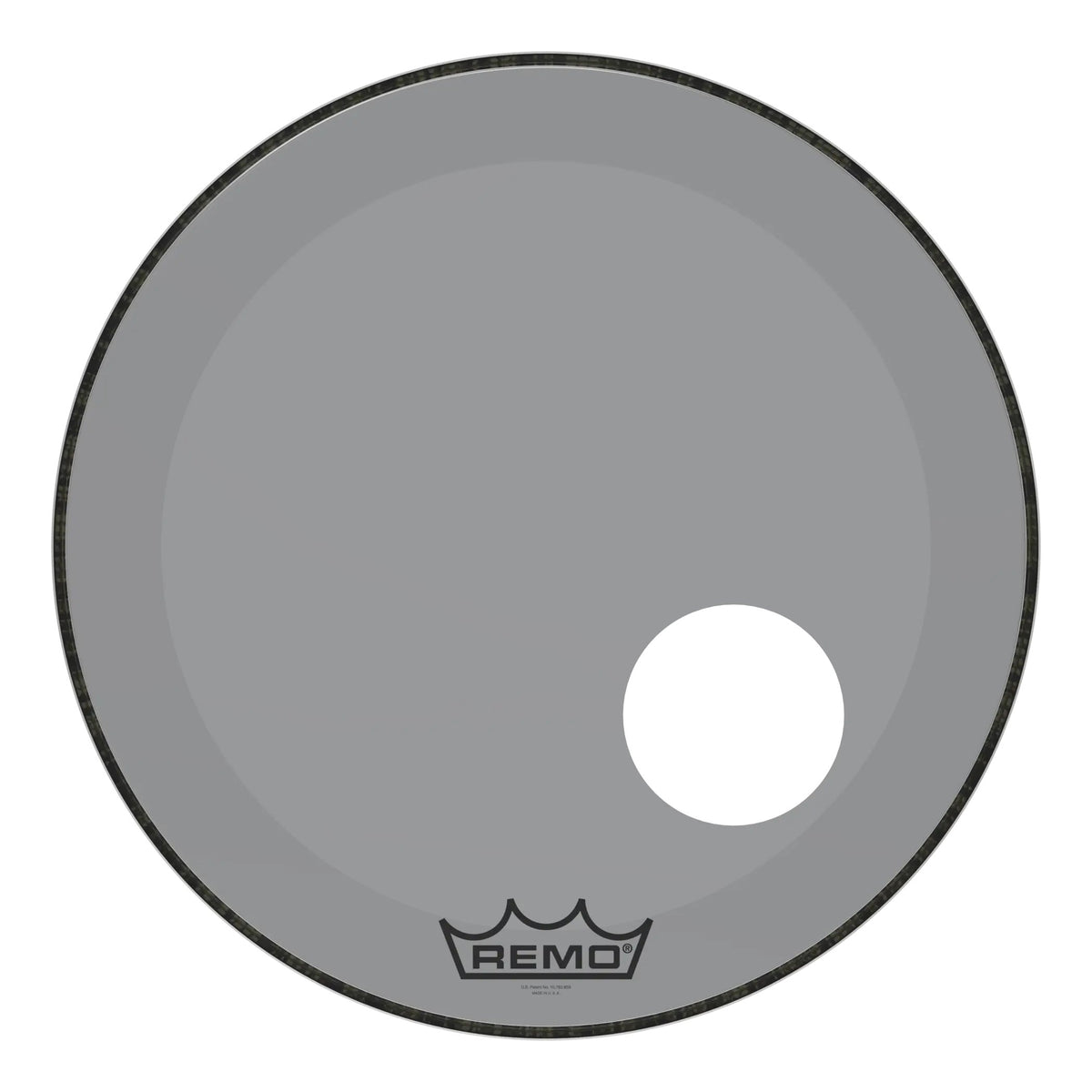 Remo Powerstroke P3 Colortone Smoke Bass Drumhead - Offset Hole - 22"