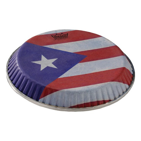 11 3/4" Remo Symmetry Skyndeep D3 Puerto Rico Flag Graphic Conga Head