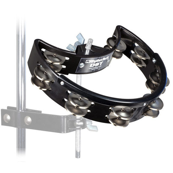 Rhythm Tech DST Drum Set Tambourine - Black w/ Nickel Jingles