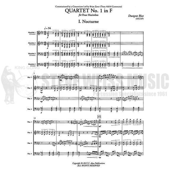 Rice-Quartet No. 1 in F (SP)-4M
