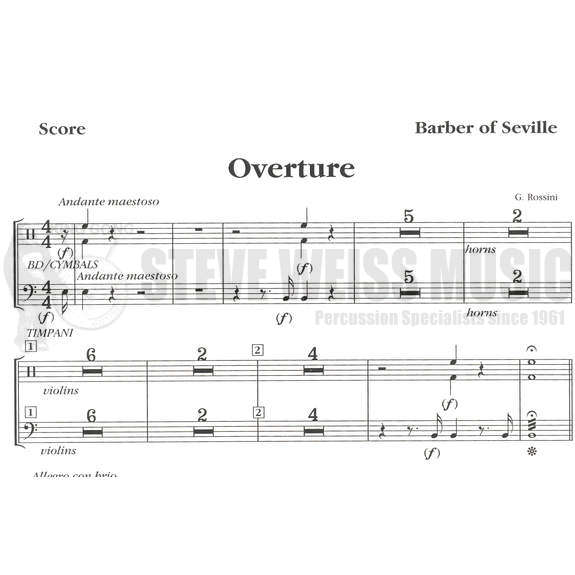 Rossini-Barber of Seville (perc. and timp. parts ed. by T. Dimond)