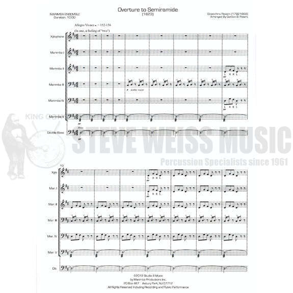 Rossini-Overture to Semiramide arr. Peters (SP)-X/5M/CB