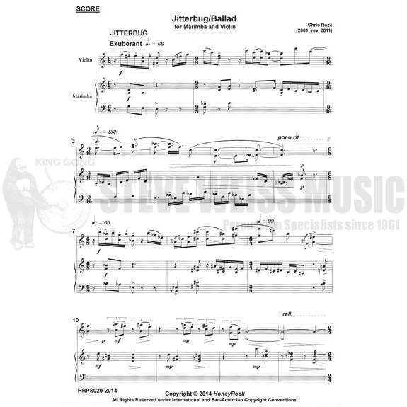 Roze-Jitterbug/Ballad (SP)-MARIMBA/VIOLIN VERSION