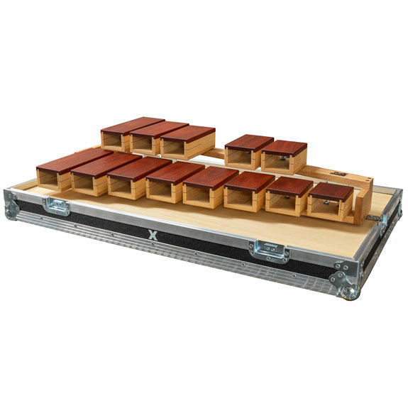 Rustic Percussion Full Octave Temple Blocks (F-F) with Flight Case