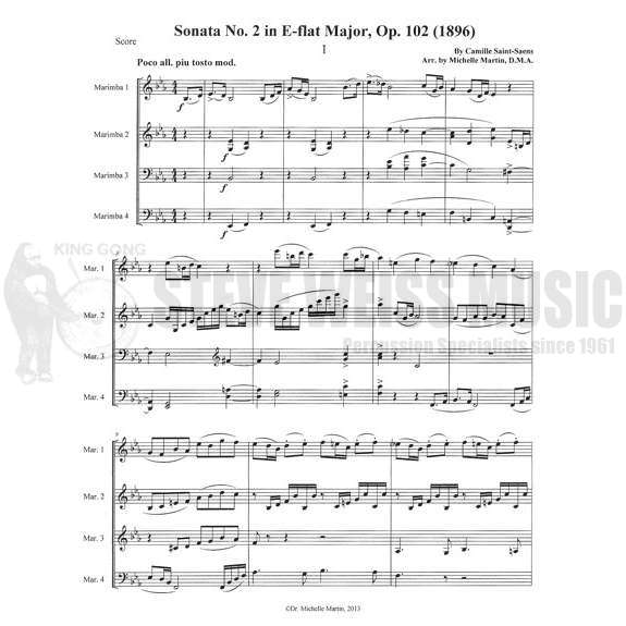 Saint-Saens-Sonata No. 2 in E-flat Majour Op. 102 arr. Martin (SP)-4M