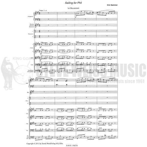 Sammut-Sailing for Phil (Full score)-Solo V/B/M/P/String orch.