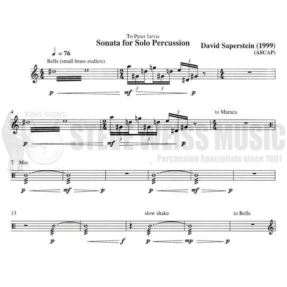 Saperstein-Sonata for Solo Percussion-B/C/M/P