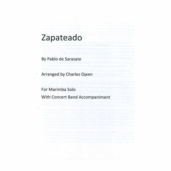 Sarasate-Zapateado arr. Owen (SP)-Solo M/Band