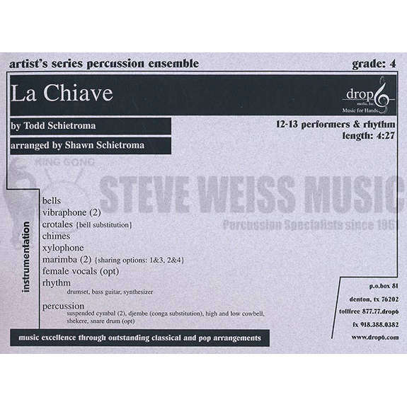 Schietroma-La Chiave (SP)-B/V/Cro./X/2M/P/Synth./BG/Opt. VX