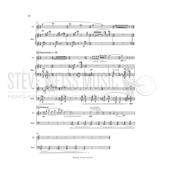 Schirripa-Four Fantasies for Clarinet and Marimba (SP)-M/ CL