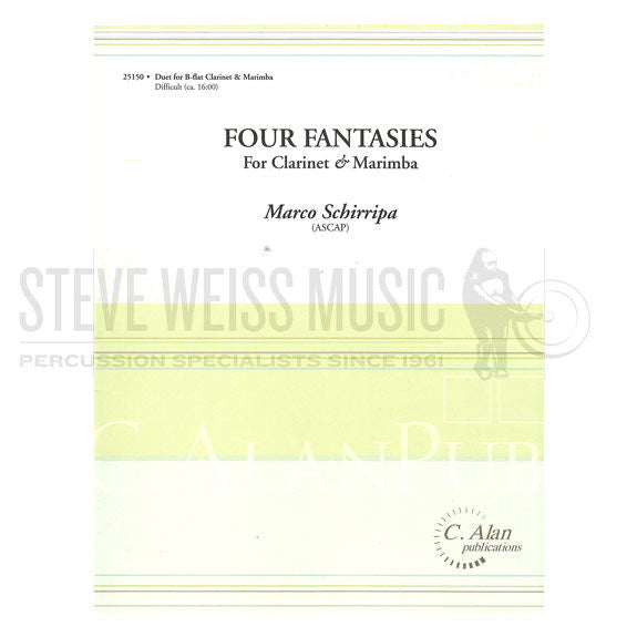 Schirripa-Four Fantasies for Clarinet and Marimba (SP)-M/ CL