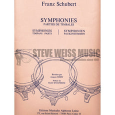 Schubert-Symphonies Parties de Timbales