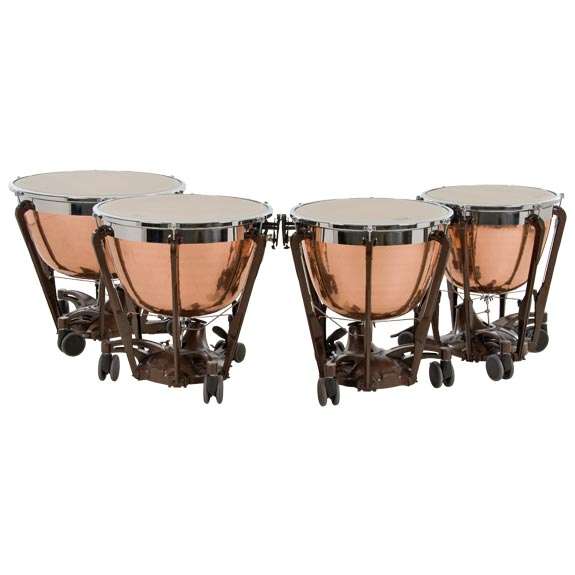 Set of 2 Adams Professional Gen II Cambered Copper Timpani with Fine Tuners (26/29)