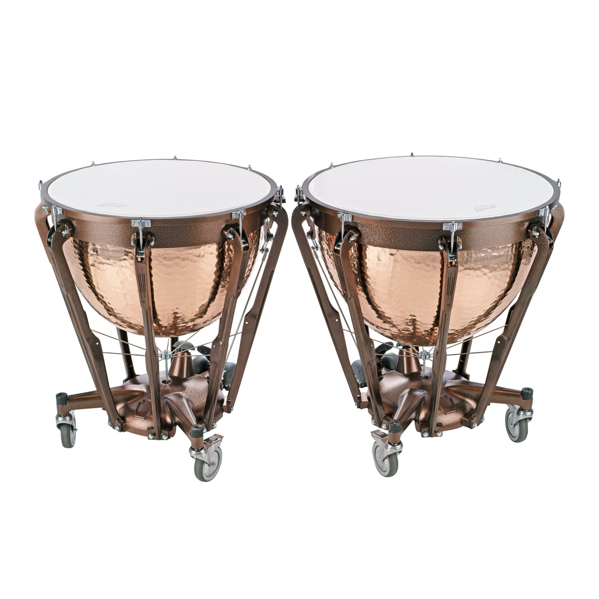 Set of 2 Ludwig Grand Symphonic Hammer Copper Timpani with Gauges - 26"/29" - Image 1