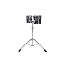 Set of 2 Ludwig Single-headed Concert Toms with LAP441TS Stand - 6"/8" - Black Cortex
