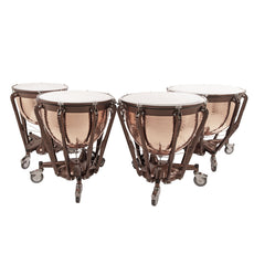 Set of 4 Ludwig Grand Symphonic Hammered Copper Timpani with Gauges - 23"/26"/29"/32" - Image 1
