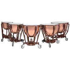 Set of 5 Ludwig Standard Series Polished Copper Timpani with Gauges - 20"/23"/26"/29"/32" - Image 1