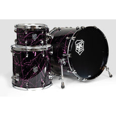 SJC Drums - Navigator 3-Piece Shell Pack Pink Splatter NVK322CHBKPKSP