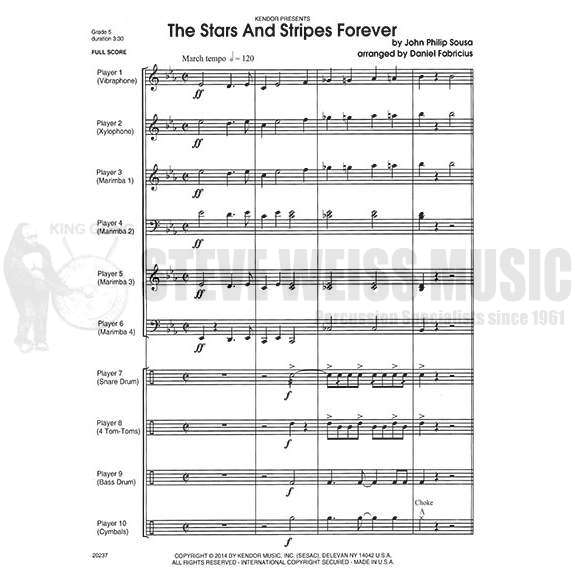 Sousa-Stars and Stripes Forever arr. Fabricius (SP)-V/X/ 4M/P