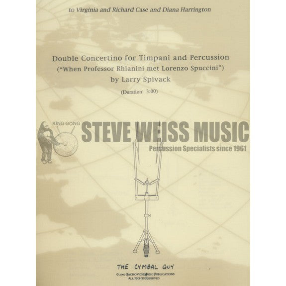 Spivack-Double Concertino for Timp/Perc (STUDY SCORE W/SOLO PART)-X/4T/P