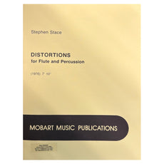 Stephen Stace Distortions for Flute and Percussion music cover sheet