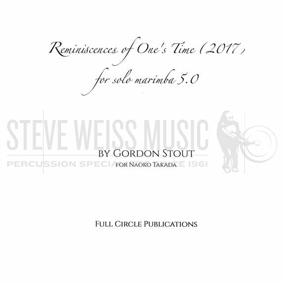 Stout-Reminiscences of One's Time-M