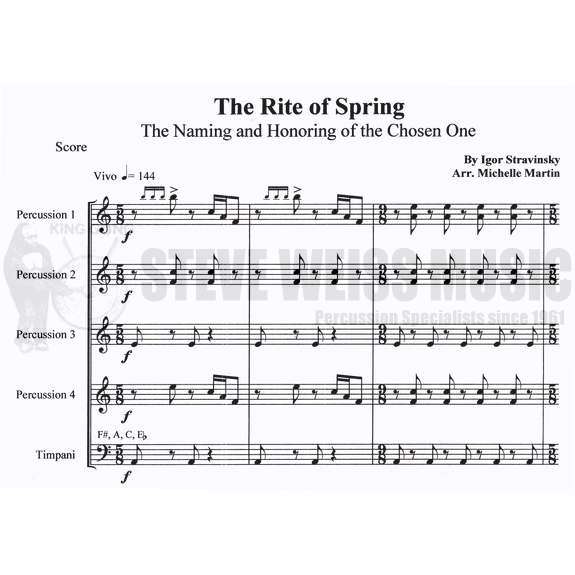 Stravinsky-Rite of Spring (last 3 mvts.) arr. Martin (SP) -5T/P