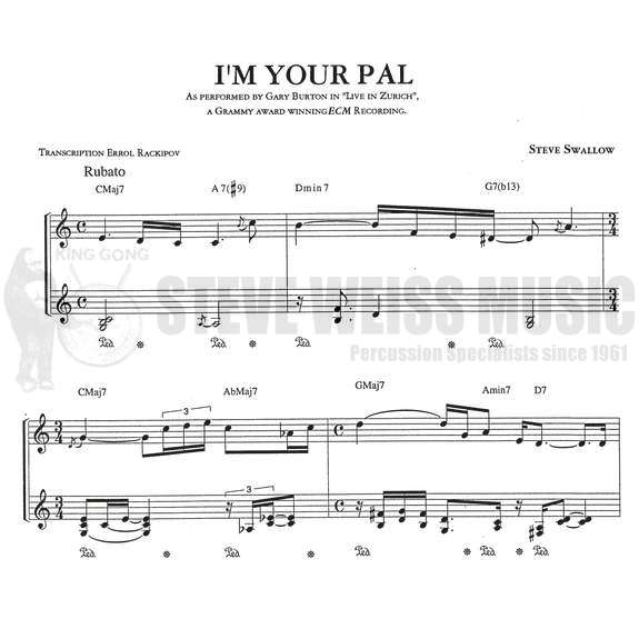Swallow-I'm Your Pal arr. Burton/Rackipov-V