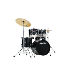 Tama Imperialstar 5-piece Drum Set with Hardware and Meinl HCS Cymbals - 18" Bass Drum - Hairline Black